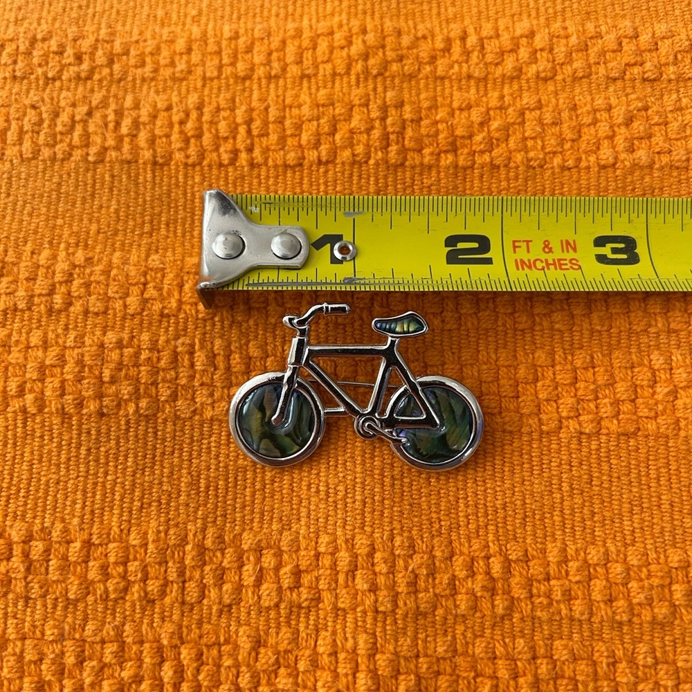 Bicycle Pin w/ Iridescent Inlay - Picture 4 of 5